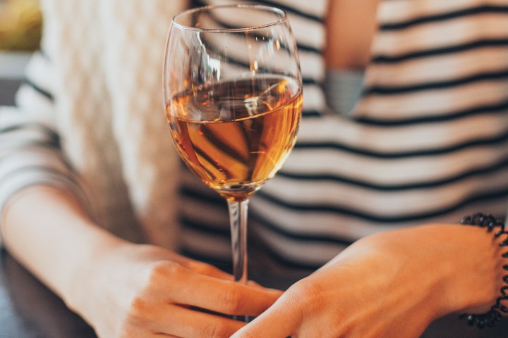 White vine in a glass