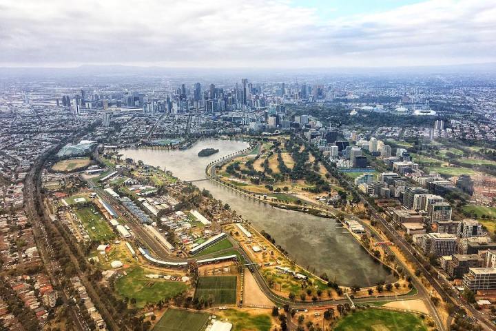 Melbourne from Helicopter