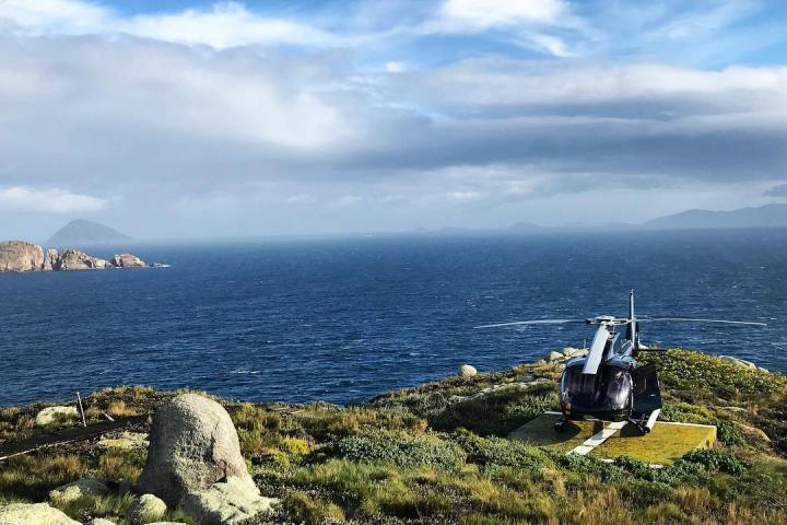 Helicopter on the starting place